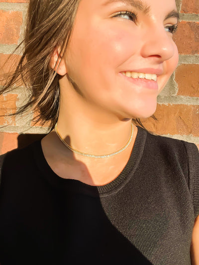 Vintage Havana Freya Tennis Necklace-190 - ACCESSORIES - JEWELRY-VINTAGE HAVANA-[option4]-[option5]-[option6]-Leather & Lace Boutique Shop