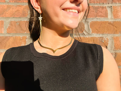 Vintage Havana Melissa Gold Snake Necklace-190 - ACCESSORIES - JEWELRY-VINTAGE HAVANA-[option4]-[option5]-[option6]-Leather & Lace Boutique Shop