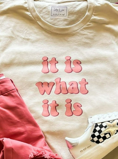 It Is What It Is Graphic Tee-135 - DEMAND GRAPHIC-LEATHER & LACE-[option4]-[option5]-[option6]-Leather & Lace Boutique Shop