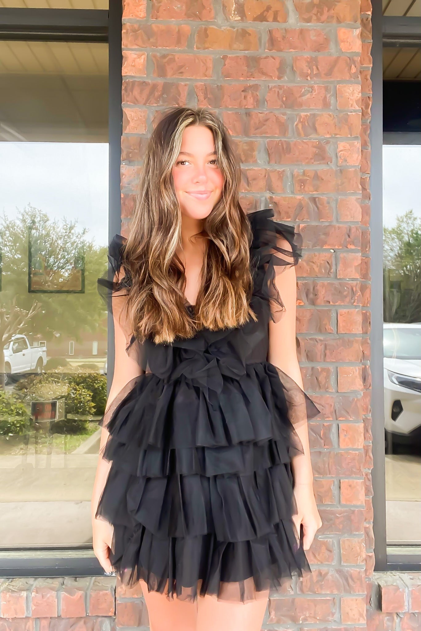 Serena Tulle Tiered Mini Dress-170 - DRESSES / ROMPERS / SETS-WHITE BIRCH-[option4]-[option5]-[option6]-Leather & Lace Boutique Shop