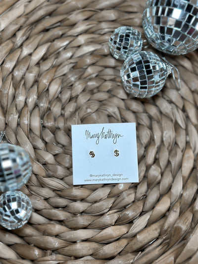 Dolla Dolla Bill Studs-190 - ACCESSORIES - JEWELRY-MARY KATHERINE DESIGNS-[option4]-[option5]-[option6]-Leather & Lace Boutique Shop