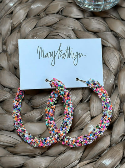 Rainbow Candy Hoops-190 - ACCESSORIES - JEWELRY-MARY KATHERINE DESIGNS-[option4]-[option5]-[option6]-Leather & Lace Boutique Shop