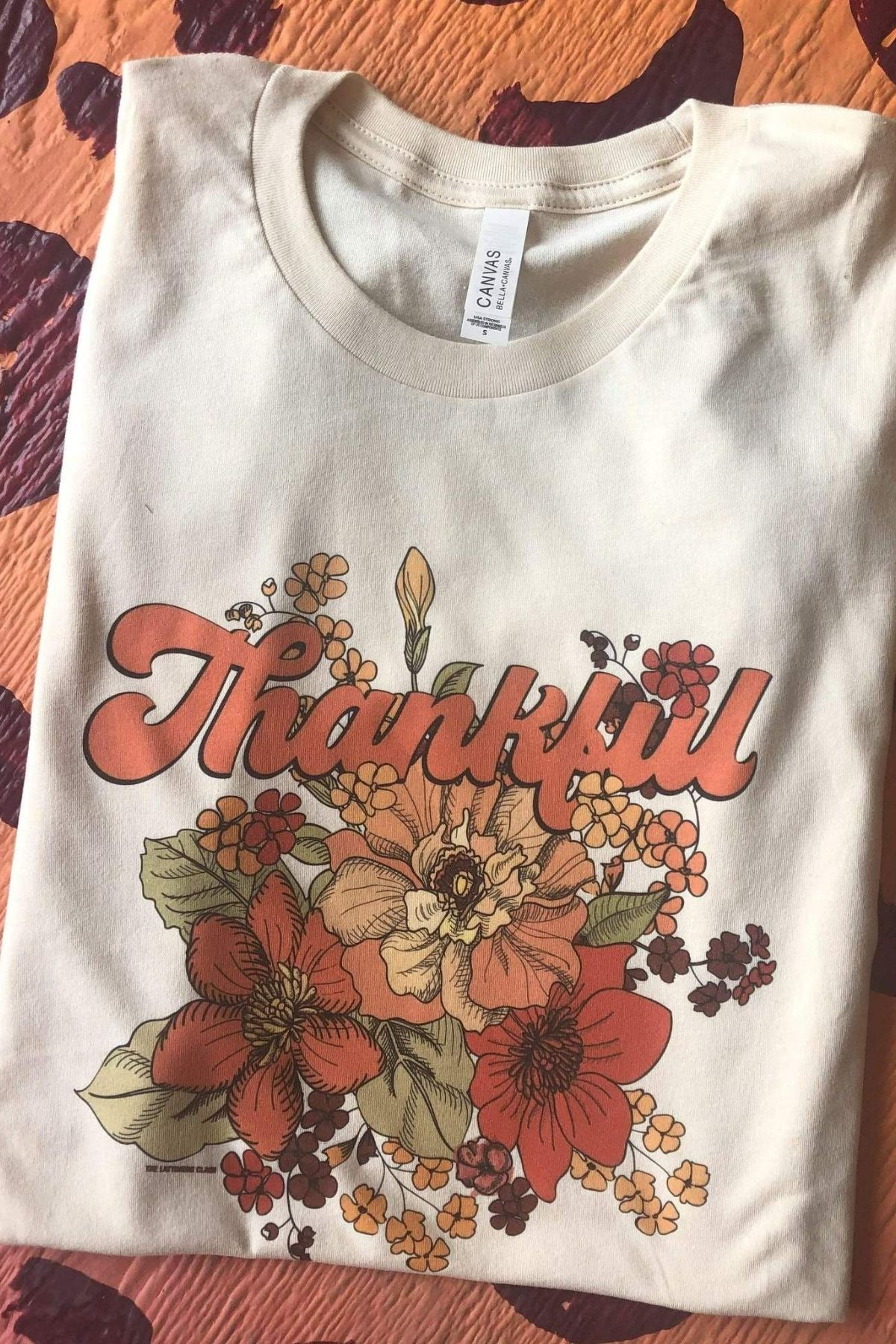 Thankful Retro Graphic Tee-210 - TOPS - GRAPHIC TEES DROPSHIP-Miss Mudpie-[option4]-[option5]-[option6]-Leather & Lace Boutique Shop