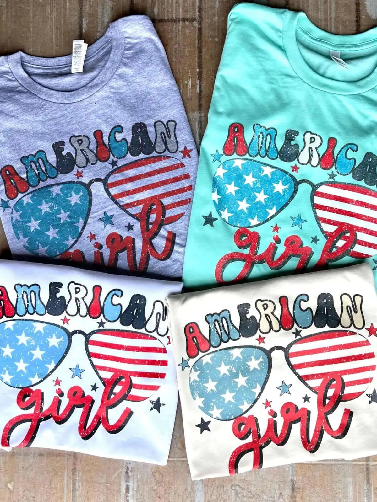 American Girl Graphic Tee-210 - TOPS - GRAPHIC TEES DROPSHIP-Miss Mudpie-[option4]-[option5]-[option6]-Leather & Lace Boutique Shop