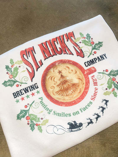 St Nick's Brewing Company Graphic Sweatshirt-135 - DEMAND GRAPHIC-LEATHER & LACE-[option4]-[option5]-[option6]-Leather & Lace Boutique Shop