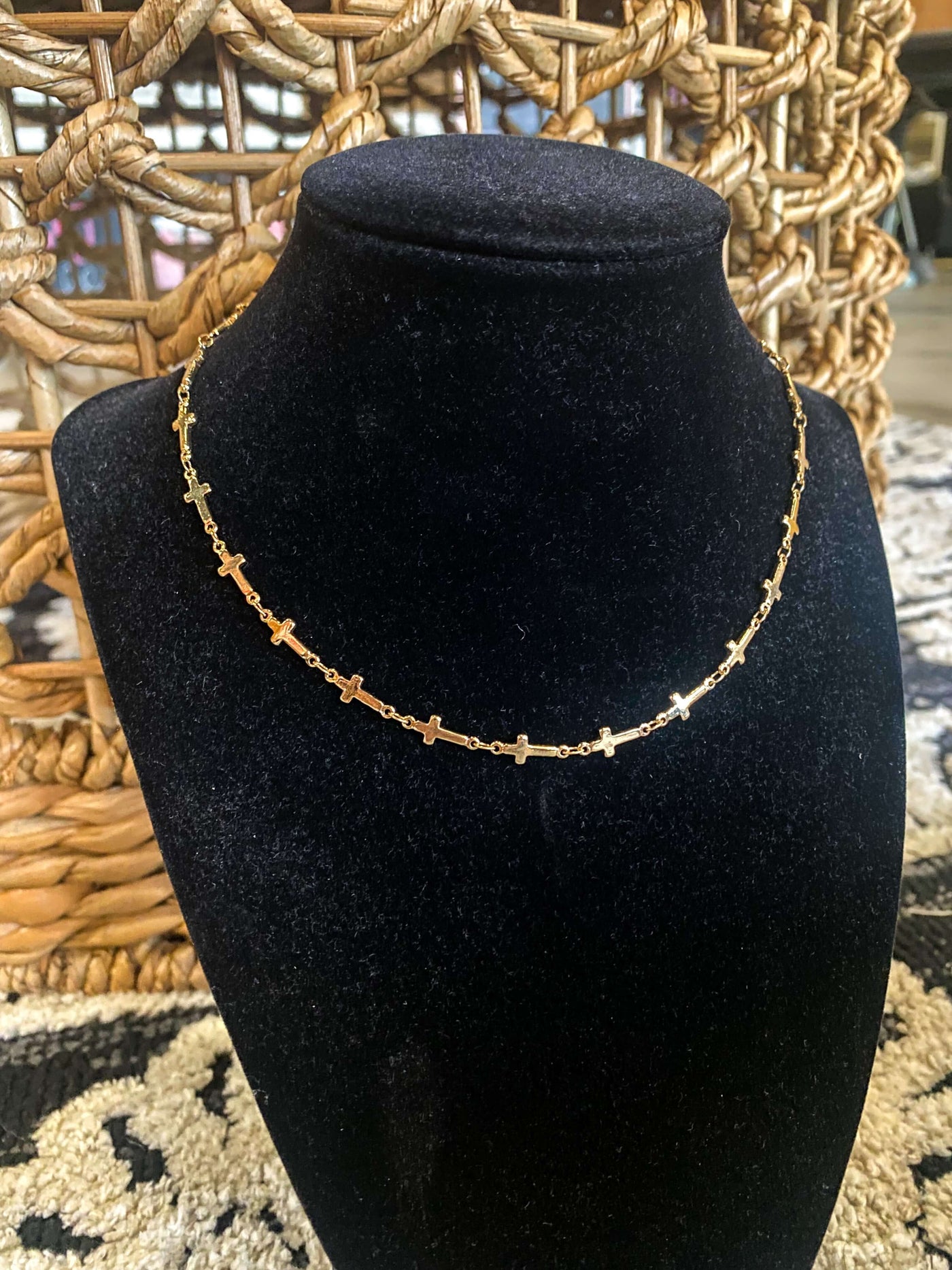 14K Jewelry Sale-190 - ACCESSORIES - JEWELRY-Leather & Lace - Tuscaloosa/Birmingham-Cross Chain-[option4]-[option5]-[option6]-Leather & Lace Boutique Shop