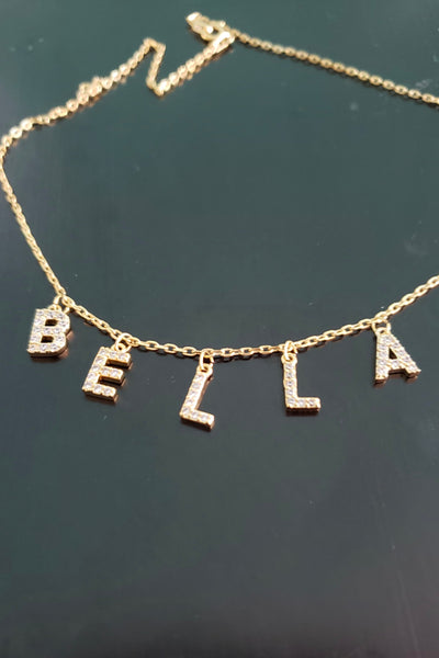 Custom Letter Charm Necklace-210 - ACCESSORIES DROPSHIP-BNN-[option4]-[option5]-[option6]-Leather & Lace Boutique Shop
