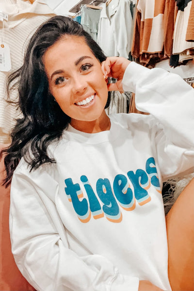 Tigers Graphic Sweatshirt-135 - DEMAND GRAPHIC-LEATHER & LACE-[option4]-[option5]-[option6]-Leather & Lace Boutique Shop