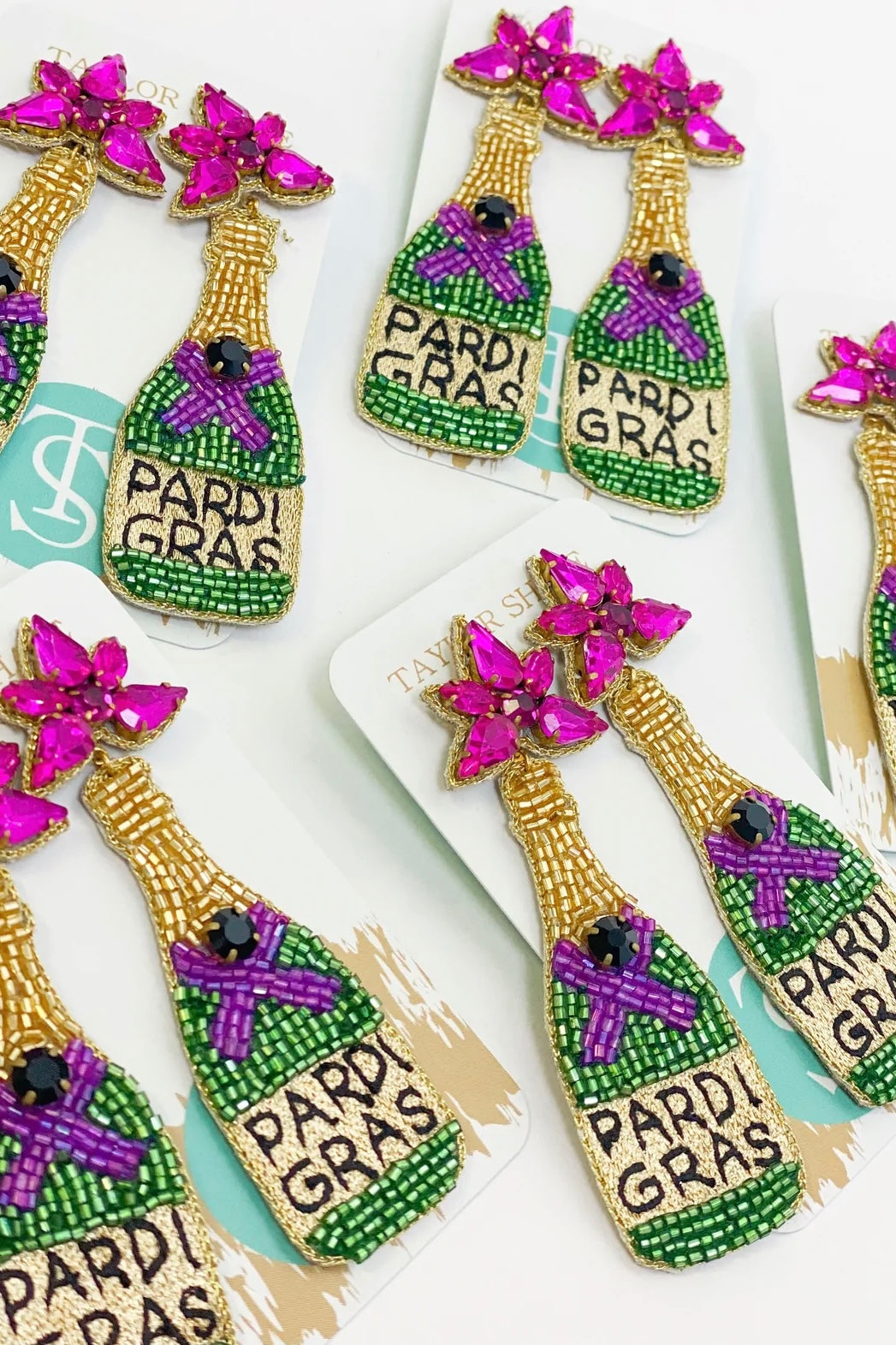 Beaded Pardi Gras Bottles-190 - ACCESSORIES - JEWELRY-TAYLOR SHAYE-[option4]-[option5]-[option6]-Leather & Lace Boutique Shop