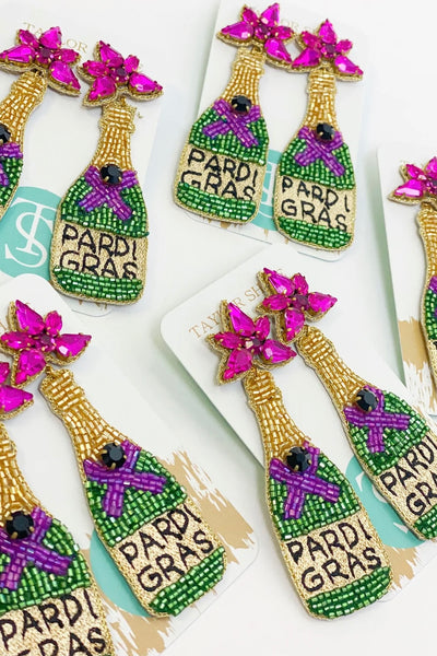 Beaded Pardi Gras Bottles-190 - ACCESSORIES - JEWELRY-TAYLOR SHAYE-[option4]-[option5]-[option6]-Leather & Lace Boutique Shop