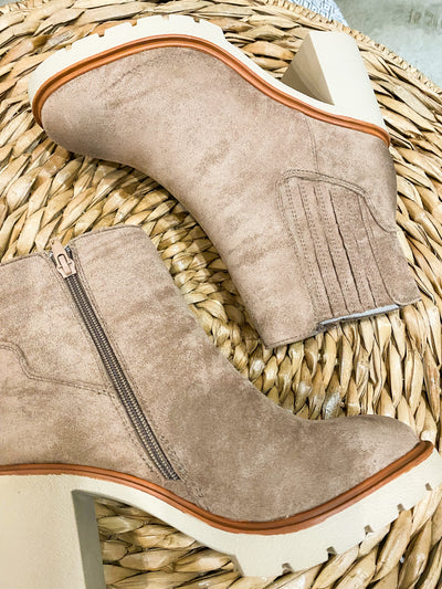 Charli Wheat Booties-180 - SHOES-OLEM-[option4]-[option5]-[option6]-Leather & Lace Boutique Shop