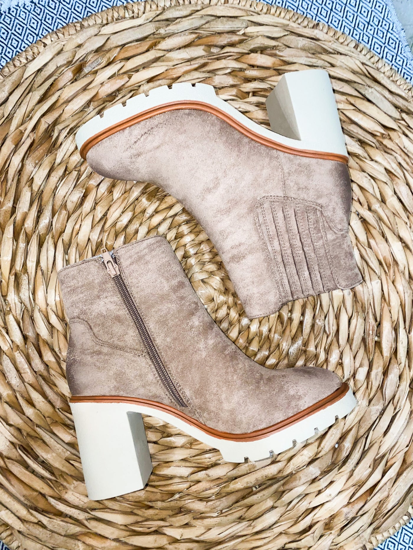 Charli Wheat Booties-180 - SHOES-OLEM-[option4]-[option5]-[option6]-Leather & Lace Boutique Shop
