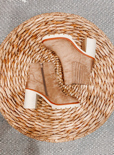 Charli Wheat Booties-180 - SHOES-OLEM-[option4]-[option5]-[option6]-Leather & Lace Boutique Shop