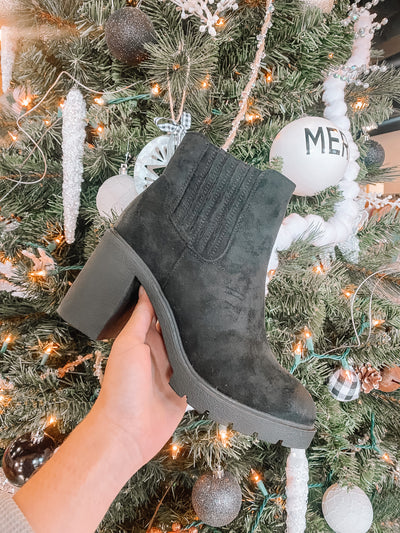 Charli Black Booties-180 - SHOES-OLEM-[option4]-[option5]-[option6]-Leather & Lace Boutique Shop