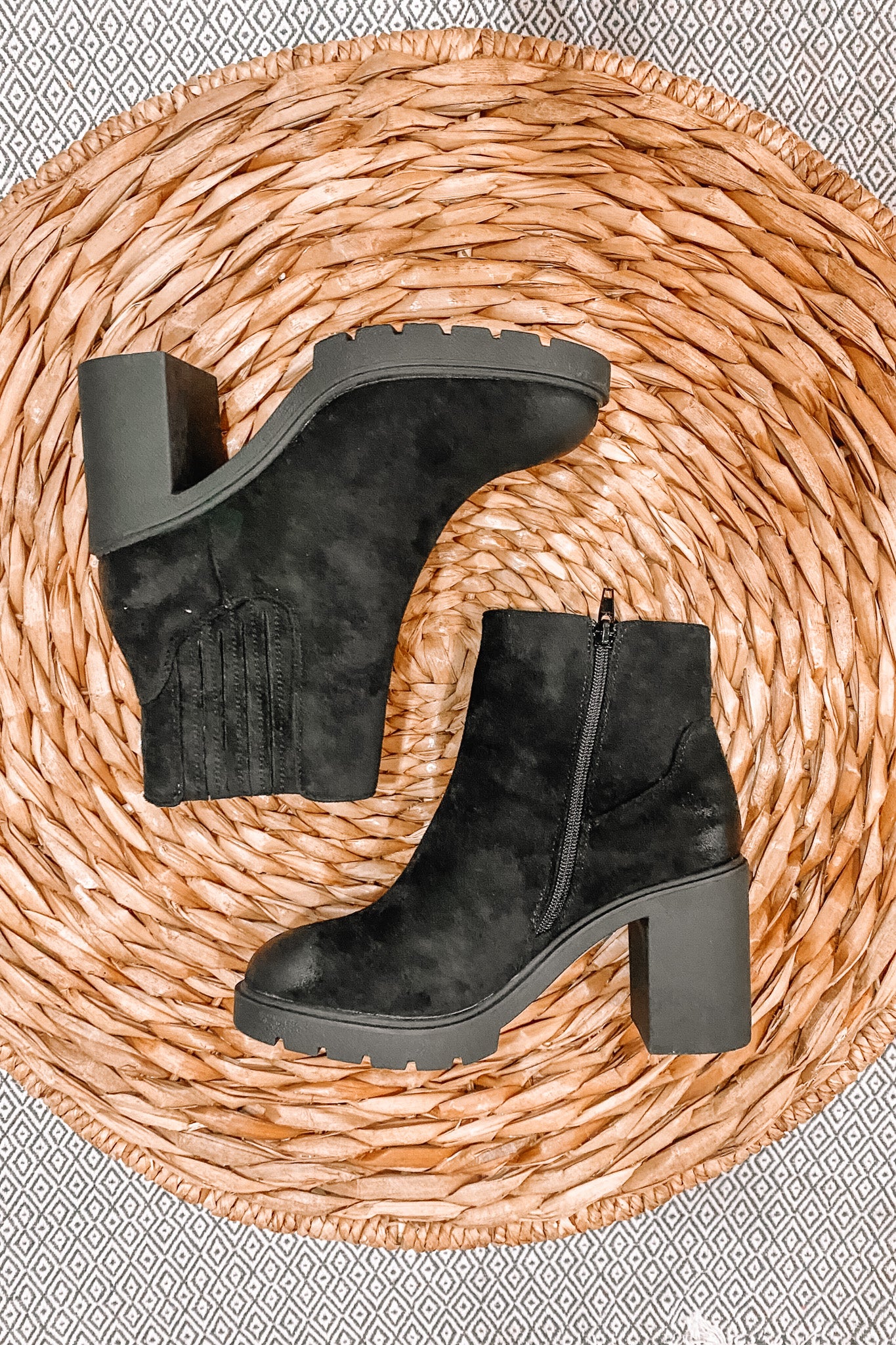 Charli Black Booties-180 - SHOES-OLEM-[option4]-[option5]-[option6]-Leather & Lace Boutique Shop
