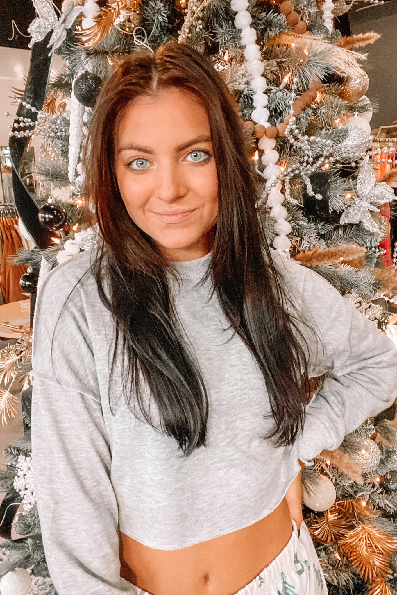 Why Not Crop Sweatshirt-130 - TOPS - SWEATERS/SWEATSHIRTS-MISS SPARKLING-[option4]-[option5]-[option6]-Leather & Lace Boutique Shop