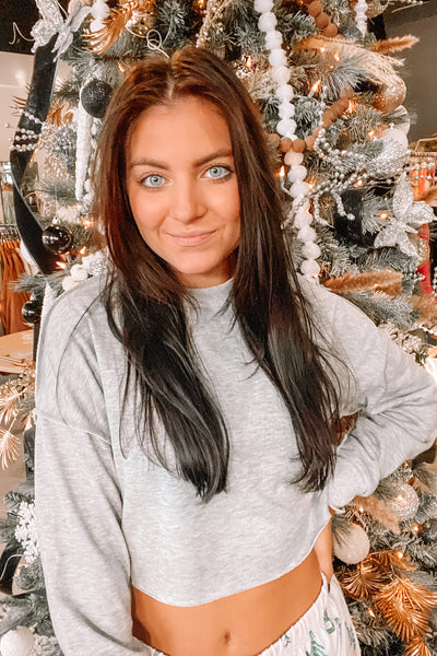 Why Not Crop Sweatshirt-130 - TOPS - SWEATERS/SWEATSHIRTS-MISS SPARKLING-[option4]-[option5]-[option6]-Leather & Lace Boutique Shop