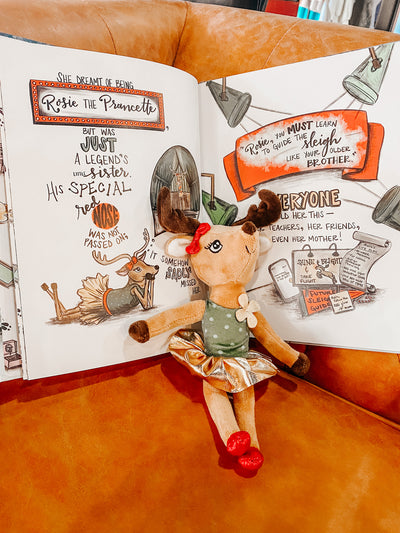 Rosie The Reindeer Plush & Book Gift Set-190 - ACCESSORIES - GIFT-ROSIE-[option4]-[option5]-[option6]-Leather & Lace Boutique Shop