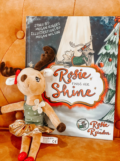 Rosie The Reindeer Plush & Book Gift Set-190 - ACCESSORIES - GIFT-ROSIE-[option4]-[option5]-[option6]-Leather & Lace Boutique Shop