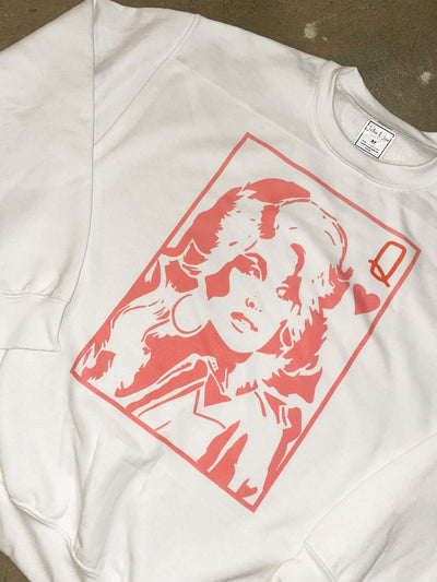 Dolly Queen Graphic Sweatshirt-135 - DEMAND GRAPHIC-LEATHER & LACE-[option4]-[option5]-[option6]-Leather & Lace Boutique Shop