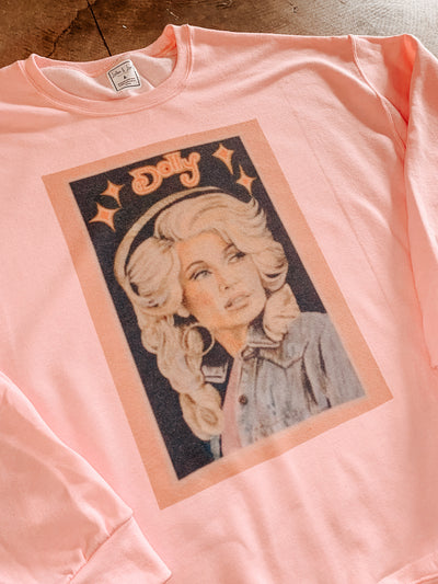 Vintage Dolly Graphic Sweatshirt-135 - DEMAND GRAPHIC-LEATHER & LACE-[option4]-[option5]-[option6]-Leather & Lace Boutique Shop