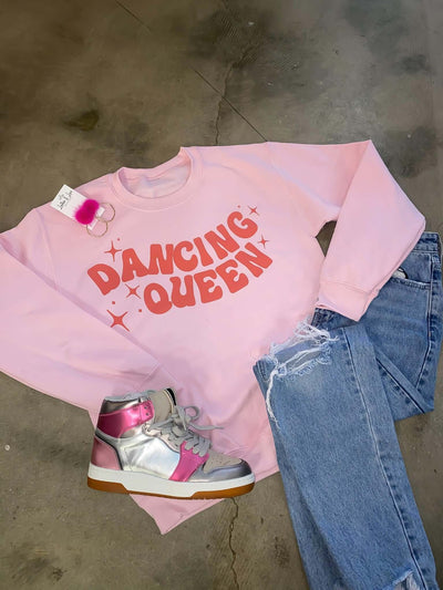 Dancing Queen Graphic Sweatshirt-135 - DEMAND GRAPHIC-LEATHER & LACE-[option4]-[option5]-[option6]-Leather & Lace Boutique Shop