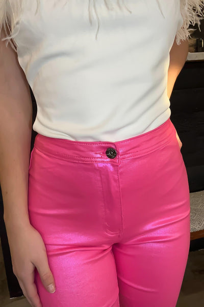 Metallic Disco Skinnies - Hot Pink-160 - BOTTOMS - OTHER-JC & JQ JEANS-[option4]-[option5]-[option6]-Leather & Lace Boutique Shop