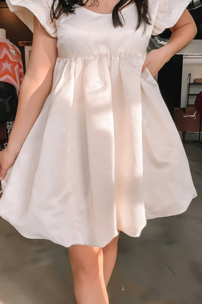 Today Was A Fairytale Ivory Bubble Dress-170 - DRESSES / ROMPERS / SETS-DAY + MOON-[option4]-[option5]-[option6]-Leather & Lace Boutique Shop