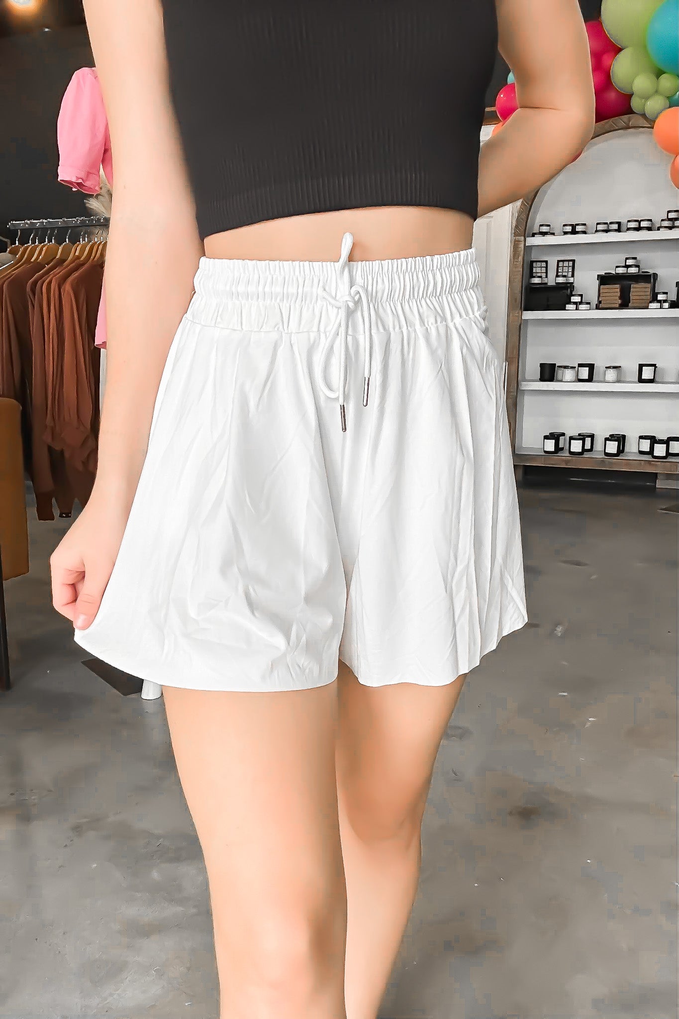 Keep On Going Shorts-160 - BOTTOMS - OTHER-LOVE TREE-S-White-[option4]-[option5]-[option6]-Leather & Lace Boutique Shop